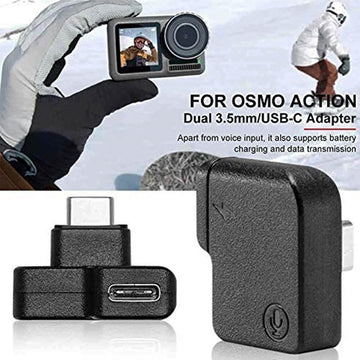 DJI CYNOVA Osmo Action Dual 3.5mm/USB-C Adapter - Imported from UK